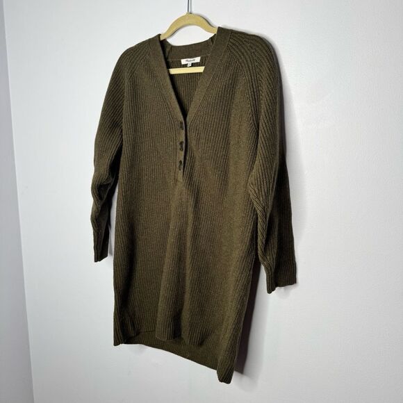 Madewell Henley Sweater Dress size medium - Picture 3 of 6